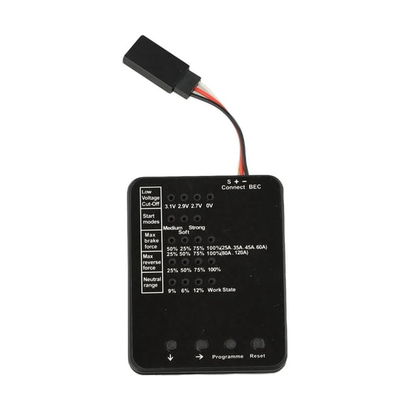 Brushless electronic speed controller travel setting card accessory programming