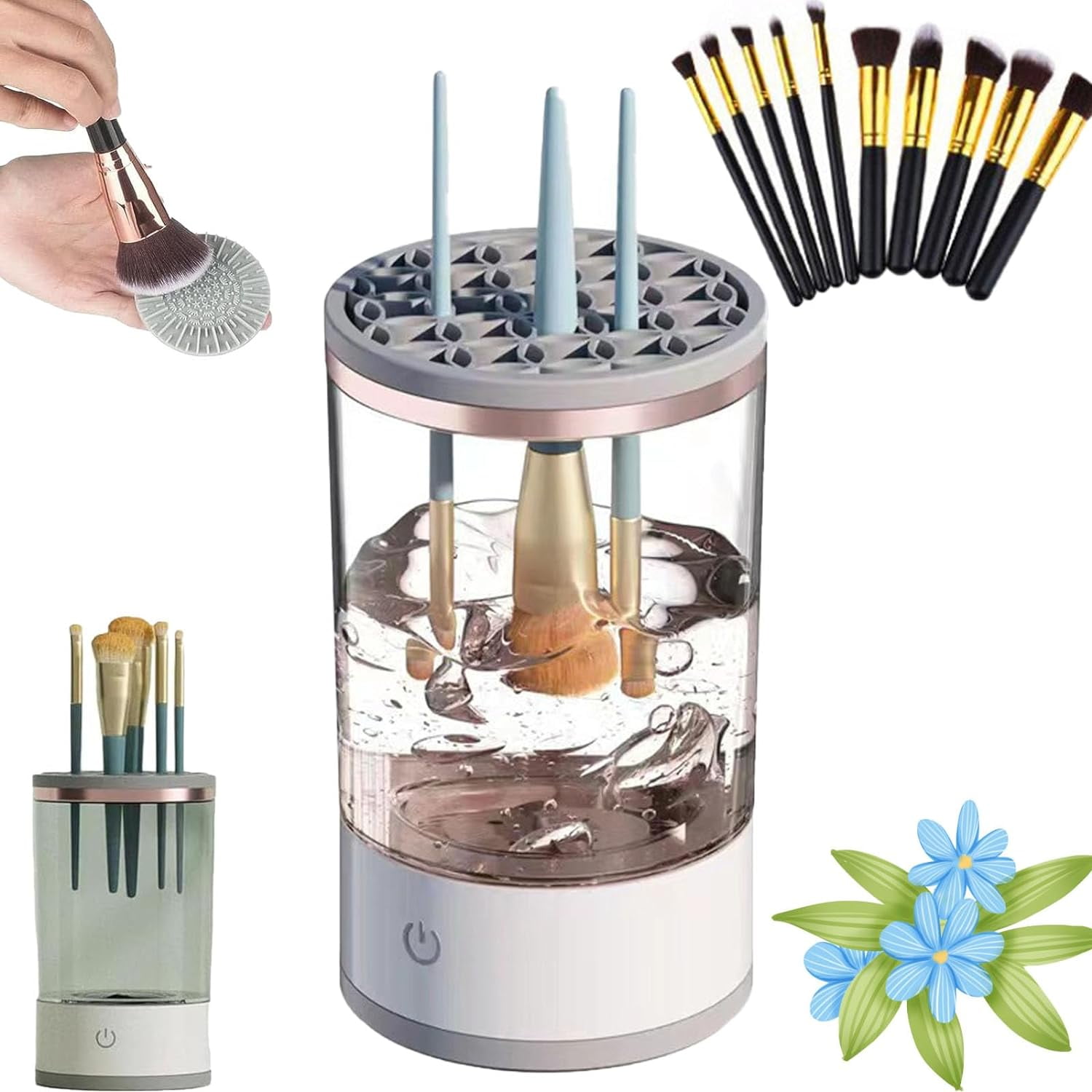 Brushly Pro Cosmetic Brush Cleaner, Electric Makeup Brush Cleaner