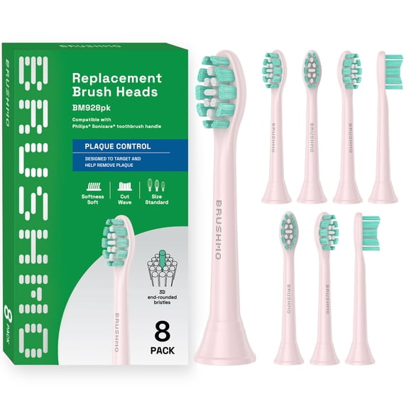 Brushmo, Toothbrush Heads, Compatible with Philips Sonicare, 6-Pack ...