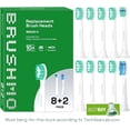 thumbnail image 1 of Brushmo Variety Replacement Toothbrush Heads Compatible with Philips Sonicare Click-on Handles, BM928+2, 10-Pack, White, 1 of 10