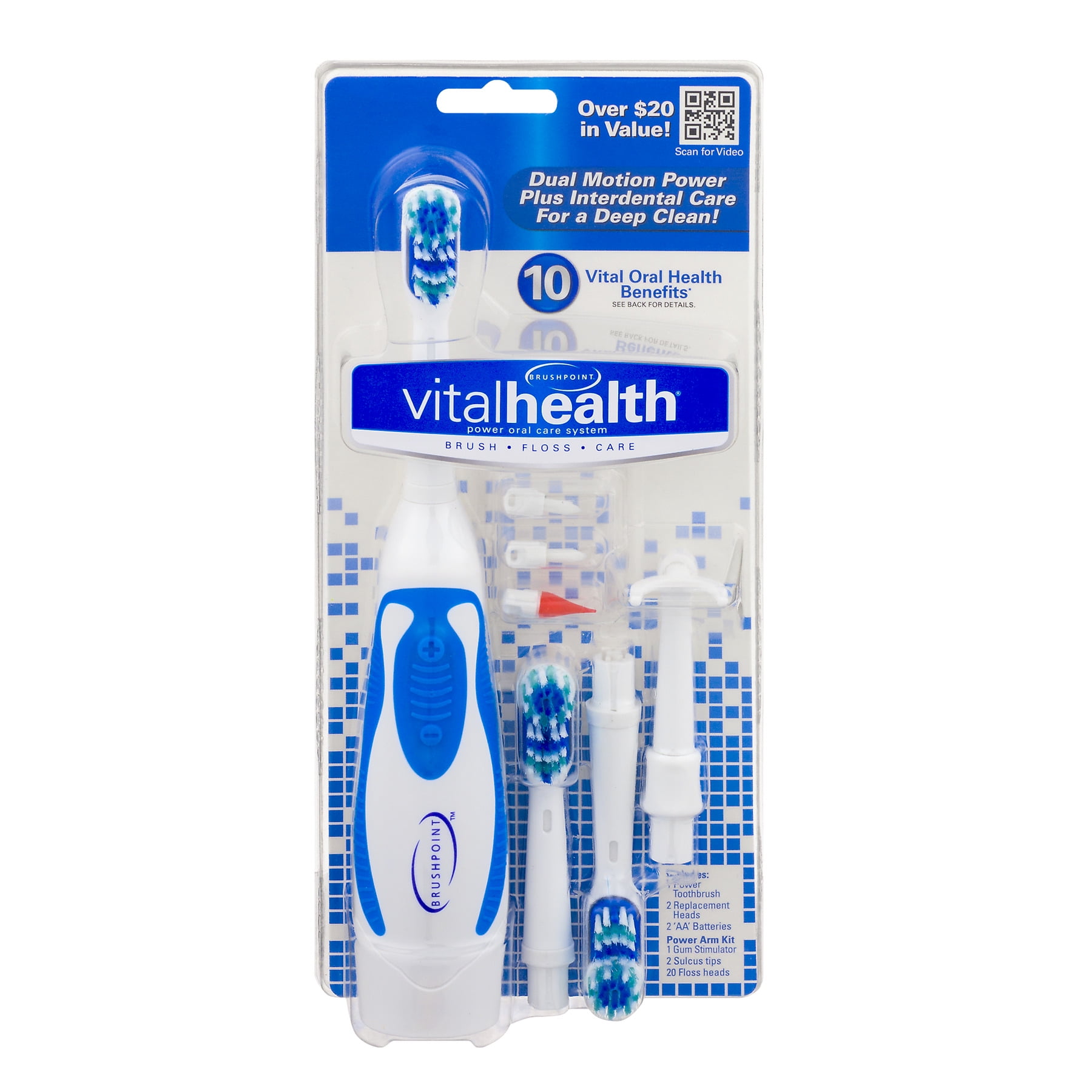 Brushpoint vitalhealth power oral care system