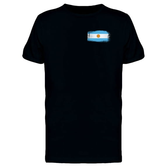 Brushstroke Argentina Flag T-Shirt Men -Image by Shutterstock, Male 3X-Large