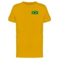 thumbnail image 1 of Brushstroke Brazil Flag T-Shirt Men -Image by Shutterstock, Male Large, 1 of 2