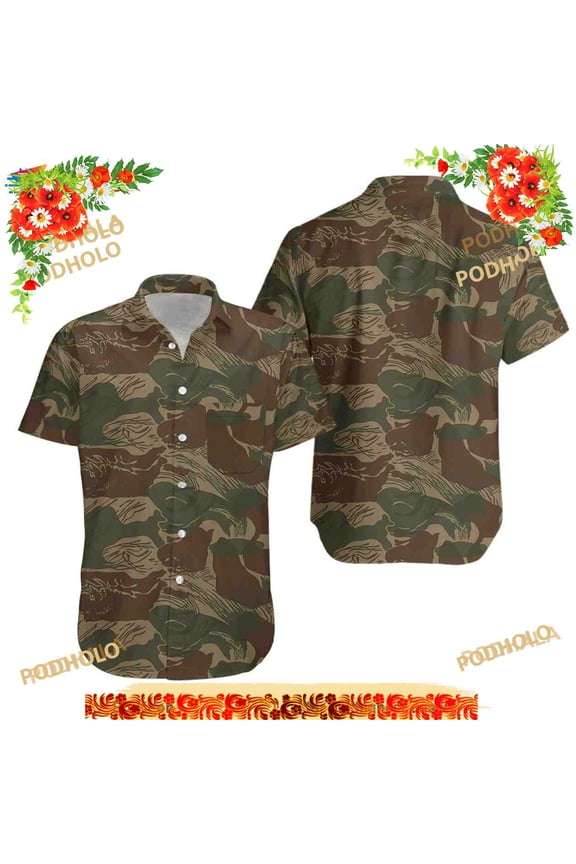 Brushstroke Camo Hawaiian Shirt