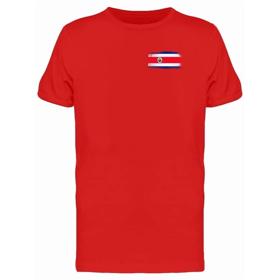 Brushstroke Costa Rica Flag T-Shirt Men -Image by Shutterstock, Male Large