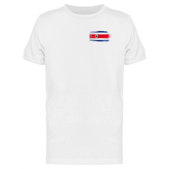 Brushstroke Costa Rica Flag T-Shirt Men -Image by Shutterstock, Male Medium