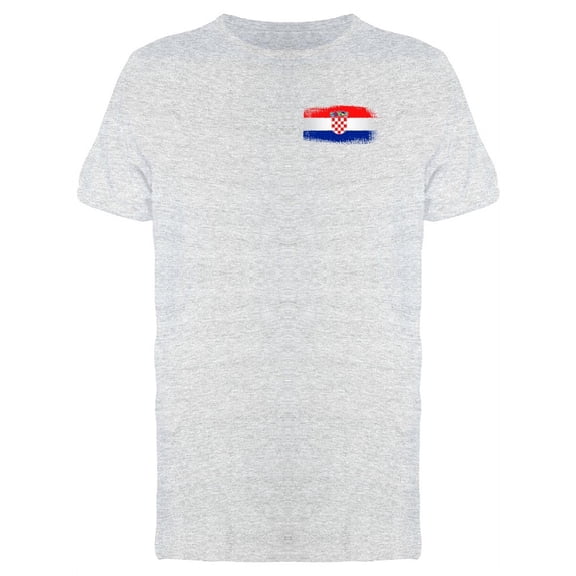 Brushstroke Croatia Flag T-Shirt Men -Image by Shutterstock, Male x-Large