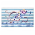 thumbnail image 1 of Brushstroke Octopus on Stripes Printed Outdoor Door Mat, design by Paul Brent, 18"x30", 1 of 8