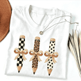 thumbnail image 1 of RISEN JUDY Brushstroke Pencil Bow T-Shirt, Teacher Graphic Tee, Preppy Coquette Teacher Shirt, Educator Gift, Elementary Teacher, Kindergarten, 1 of 6