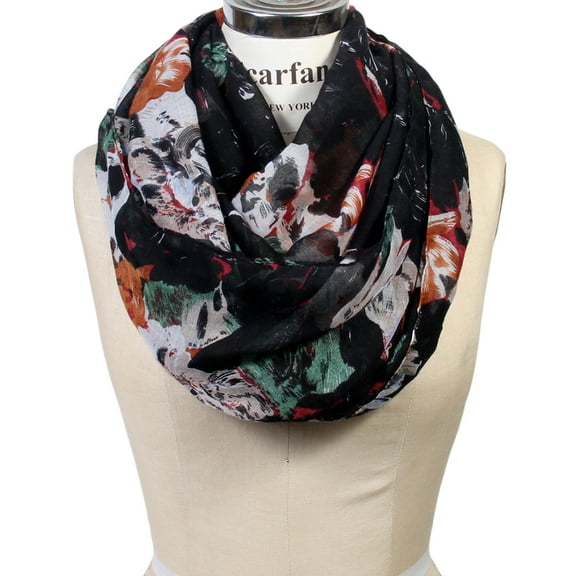 Brushstroke Rose Infinity Scarf
