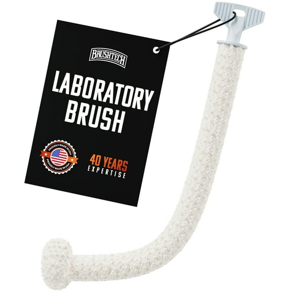Brushtech Laboratory Glassware Brush  Foam Cleaning Tool for Beakers, Flasks & Test Tubes  Non-Absorbent, Non-Scratch Brush for Glass & Plastic Lab Equipment  Long-Lasting Cleaning Accessory