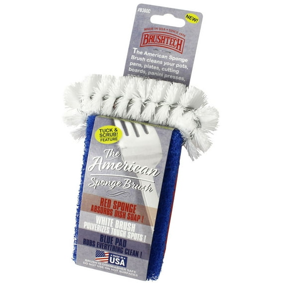 Brushtech The American Sponge Bristle Brush All Purpose Cleaning Kitchen Tool