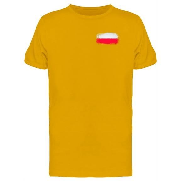 Brushtroke Poland Flag T-Shirt Men -Image by Shutterstock, Male x-Large