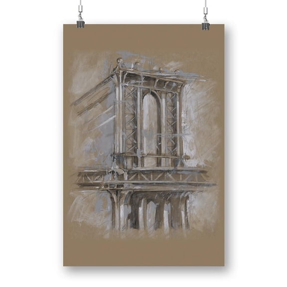 Brushwork Architecture Iv Poster - Ethan Harper Designs,