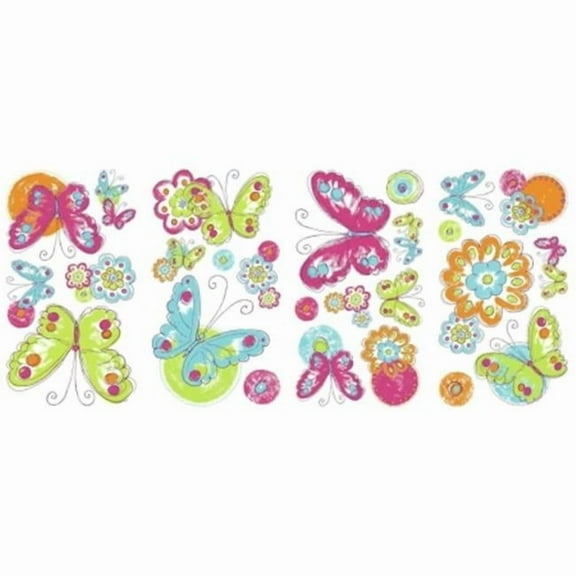 Brushwork Butterfly Peel and Stick Wall Decals
