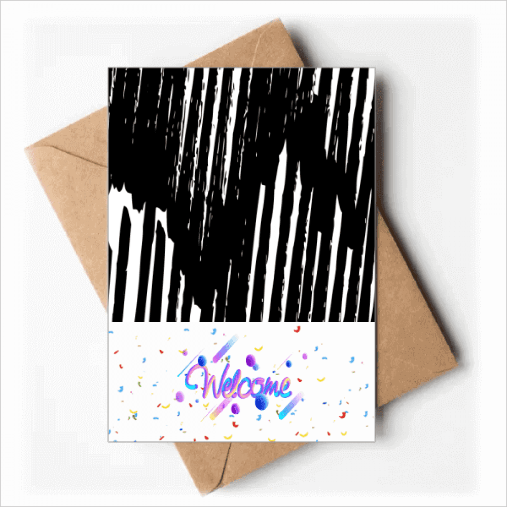 Brushwork Irregular Line Texture Welcome Back Greeting Cards Envelopes ...