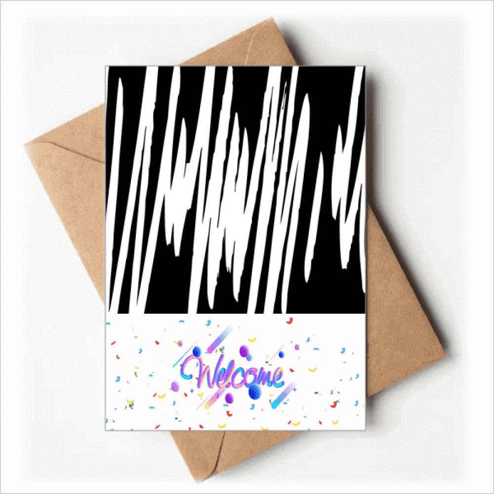 Brushwork Irregular Line Texture Welcome Back Greeting Cards Envelopes ...