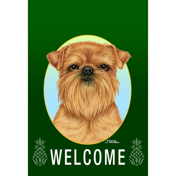 Brussells Griffon - Best of Breed Welcome Pineapples House Flags