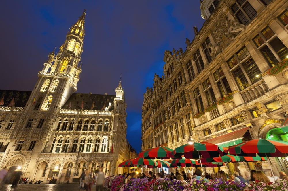 Brussels Belgium Canvas Art - Ian Cumming Design Pics (38 x 24)