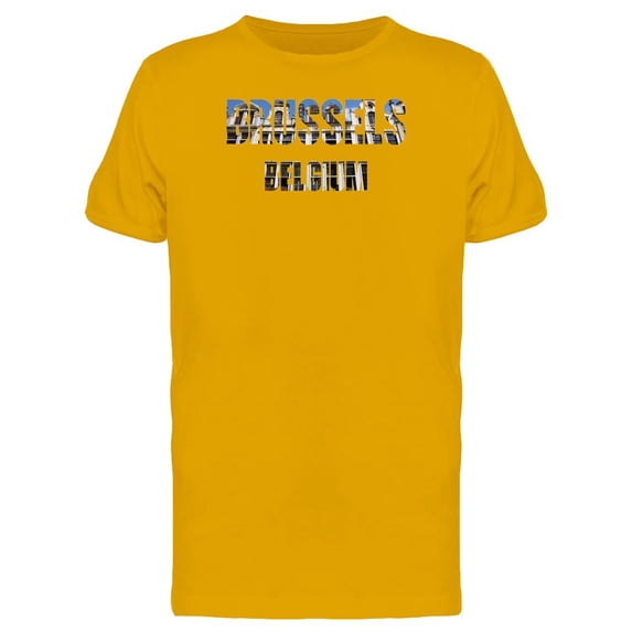 Brussels Belgium Name With Photo Tee Men's -Image by Shutterstock