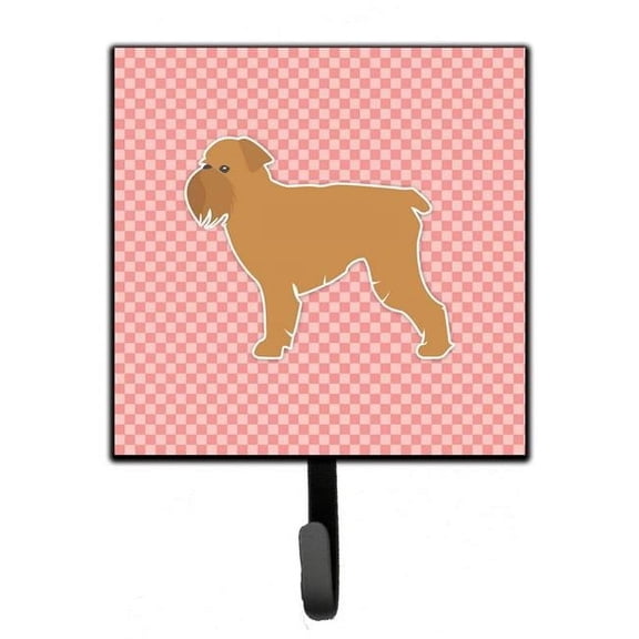 Brussels Griffon Checkerboard Pink Leash or Key Holder