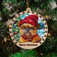 thumbnail image 1 of Brussels Griffon Christmas Dog Ornament, Brussels Griffon Dog Stained Glass, Brussels Griffon Dog Suncatcher Gift Christmas Tree Decor, Xmas Gifts, 1 of 4