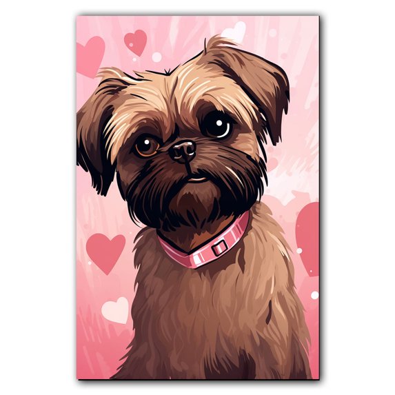 Brussels Griffon Dogs Wall Art, Lovely Dog Canvas Art, Home living room décor, Pets Canvas - Dog Gift Valentines Day for Him and Her