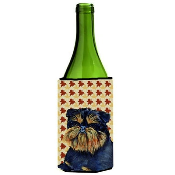 Brussels Griffon Fall Leaves Portrait Wine Bottle Hugger - 24 oz.