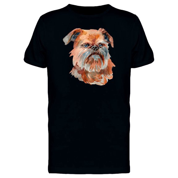 Brussels Griffon Head Painting T-Shirt Men -Image by Shutterstock, Male Large