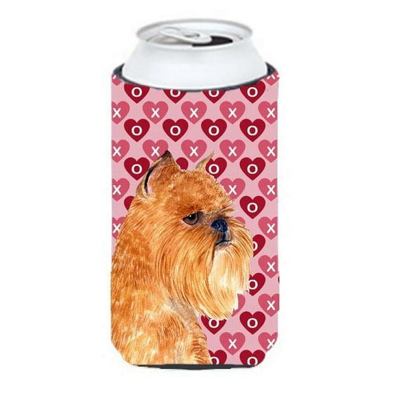 Brussels Griffon Hearts Love Valentines Day Portrait Tall Boy bottle sleeve Hugger - 22 To 24 oz.