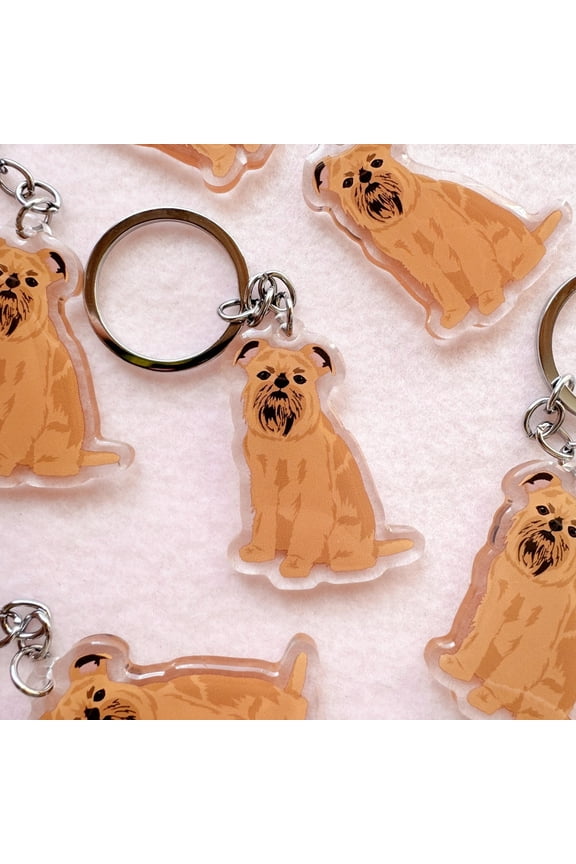 Brussels Griffon Keychain, Acrylic Keychain, American Pit Bull Keychain, Dog Keychain, Original Artwork Keychain (1 keychain)