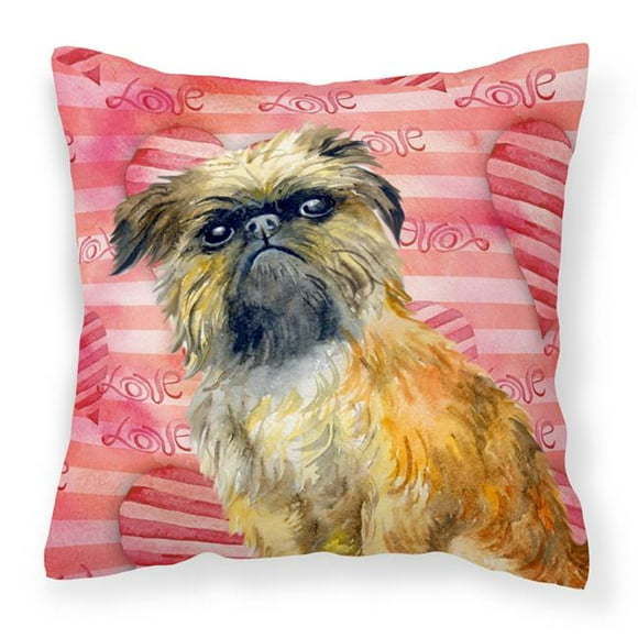 Brussels Griffon Love Fabric Decorative Pillow