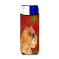 thumbnail image 1 of Brussels Griffon Red and Green Snowflakes Holiday Christmas Ultra Hugger for slim cans, 1 of 6
