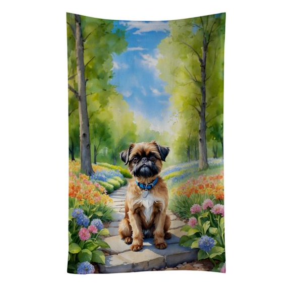 Brussels Griffon Spring Path Kitchen Towel