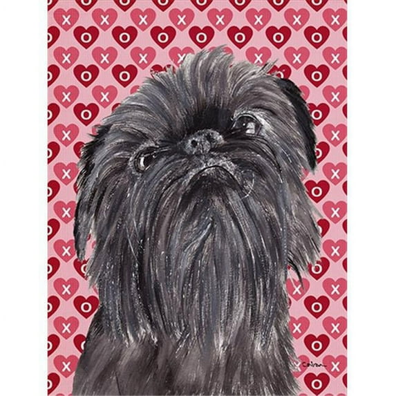 Brussels Griffon Valentines Love Flag Garden Size