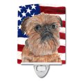 thumbnail image 1 of Brussels Griffon with American Flag Ceramic Night Light, 1 of 2
