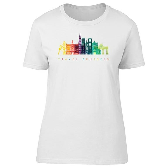 Brussels Skyline T-Shirt Men -Image by Shutterstock, Male 3X-Large