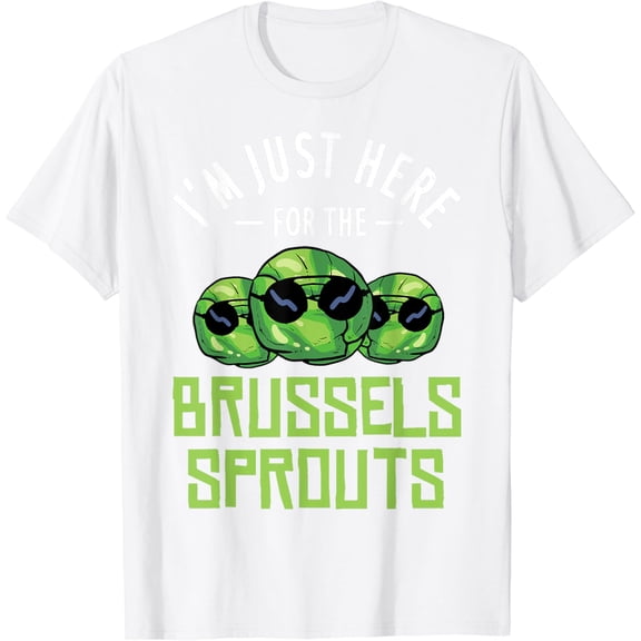 Brussels Sprout Gift Seasoning Healthy Green T-Shirt100% pure cotton white short-sleeved T-shirts for men and women