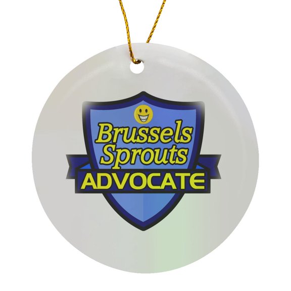 3drose, Brussels Sprouts Advocate Support Design, Circle Porcelain Ornament