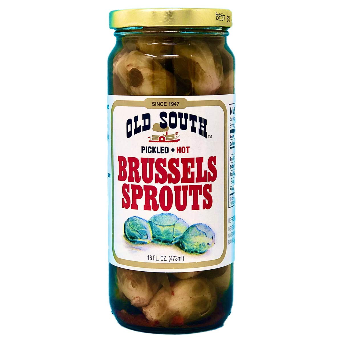 Brussels Sprouts, Pickled, Hot, 16oz. glass jar