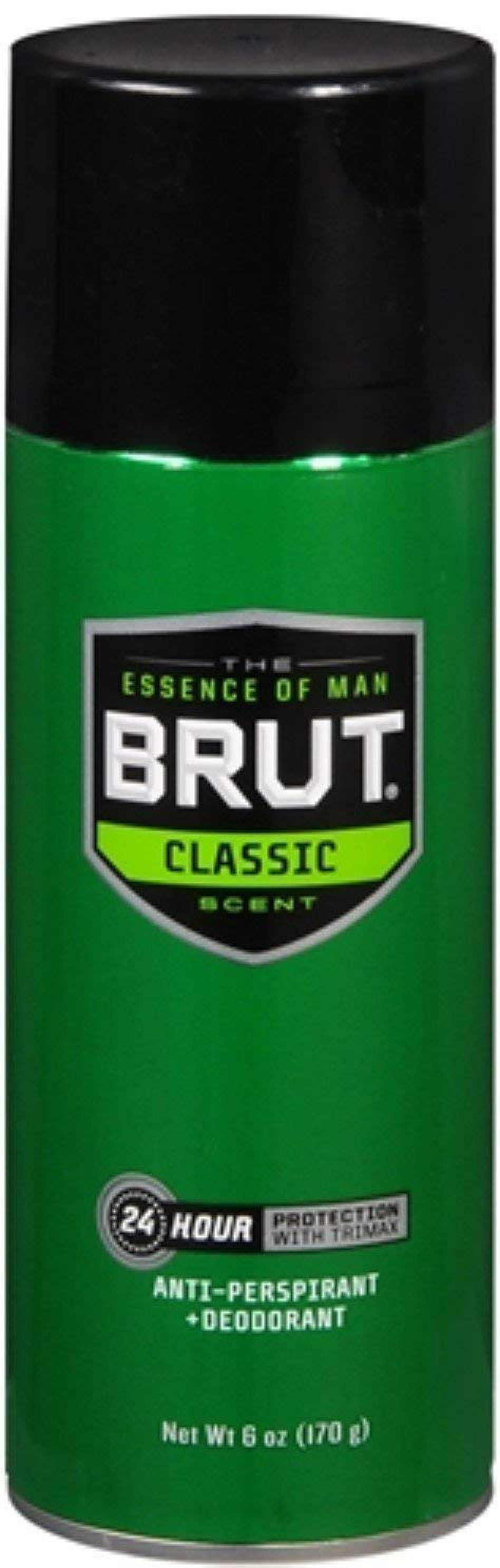 Brut AntiPerspirant Deodorant Spray, Classic 6 Oz (Pack Of 4