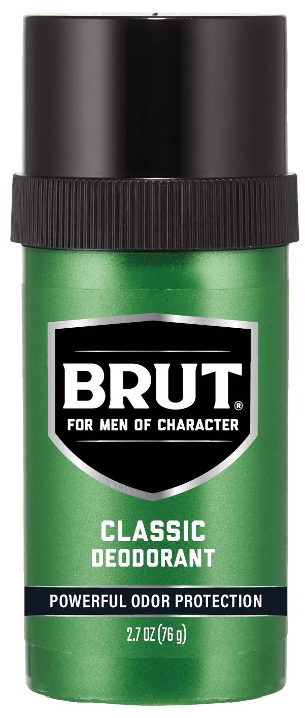 Brut Classic Round Stick Deodorant for Men, Powerful Odor Protection, 2