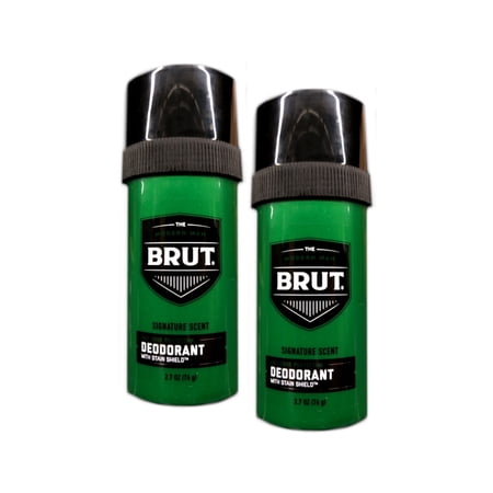 Brut Classic Round Deodorant for Men, Powerful Odor Protection, Aluminum Free, 2.7 OZ (2 Pack)