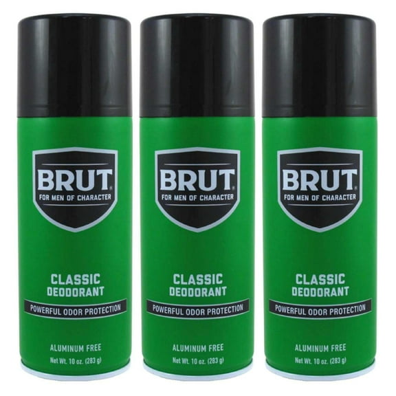 Brut Deodorant 10oz Aerosol Classic Scent (Pack of 3)