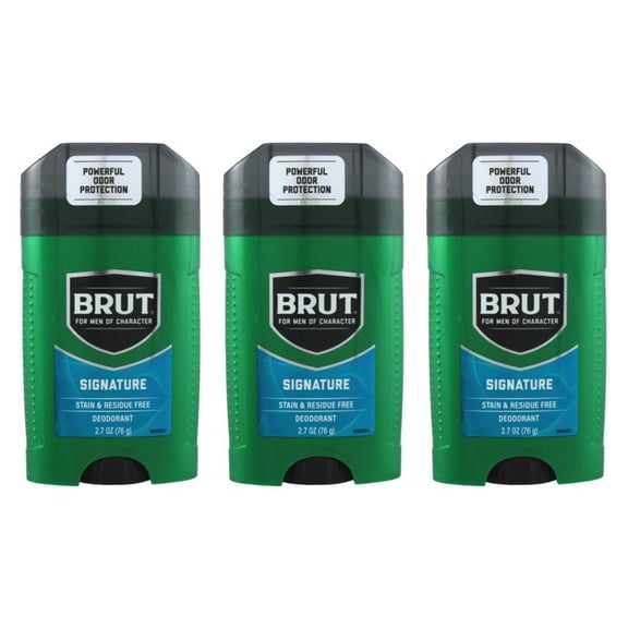 Brut Deodorant 2.25Oz Oval Solid Classic Scent (3 Pack).