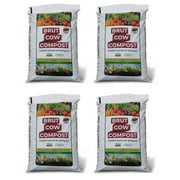 Brut Cow Compost, 4 Pack Composted Cow Manure Organic Soil Amendment, 1 Cubic Ft
