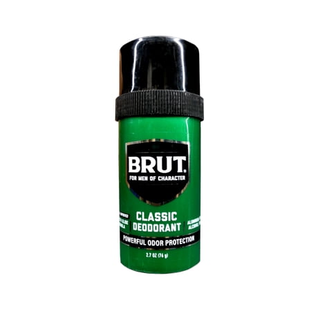 Brut Classic Round Deodorant for Men, Powerful Odor Protection, Aluminum Free, 2.7 OZ