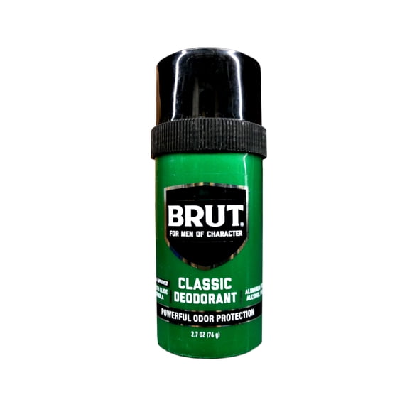 Brut Classic Round Deodorant for Men, Powerful Odor Protection, Aluminum Free, 2.7 OZ
