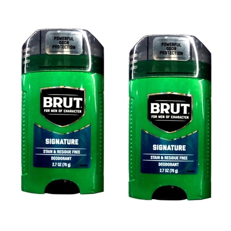 Brut Signature Stain & Residue Free Antiperspirant Deodorant Stick, 2.7 oz - 2 Pack