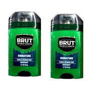Brut Signature Deodorant for Men Stain and Residue Free Odor Protection 2.7 oz Pack of 2